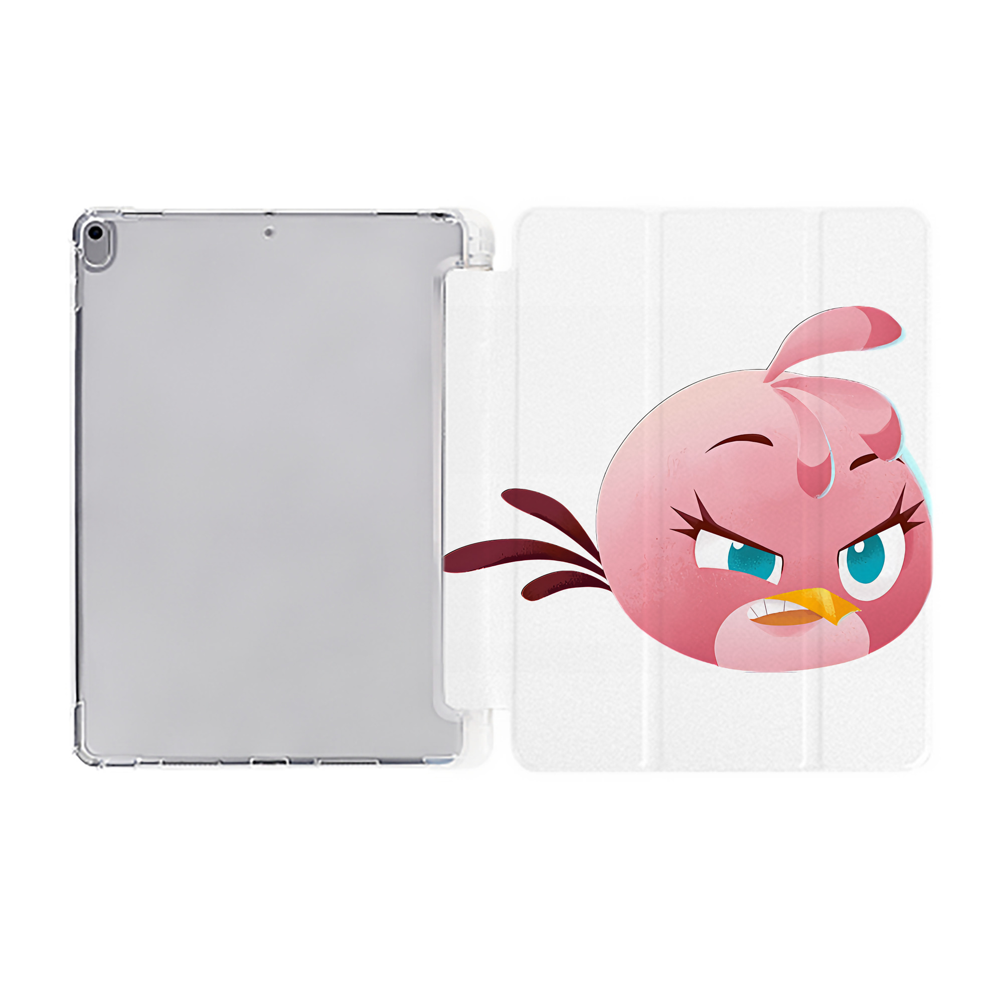 （画像用） Angry Birds アングリーバード IPad ケース ペン収納付き 三つ折りスタンド PUレザー×シリコン 対応機種9.5/10.5/10.9インチ